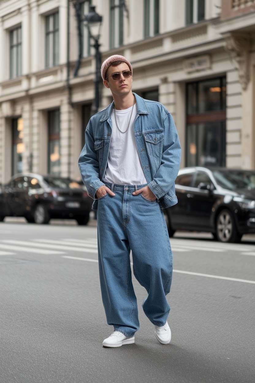 Baggy Blue Jeans Outfit Men: Style Tips and Trends outfit idea