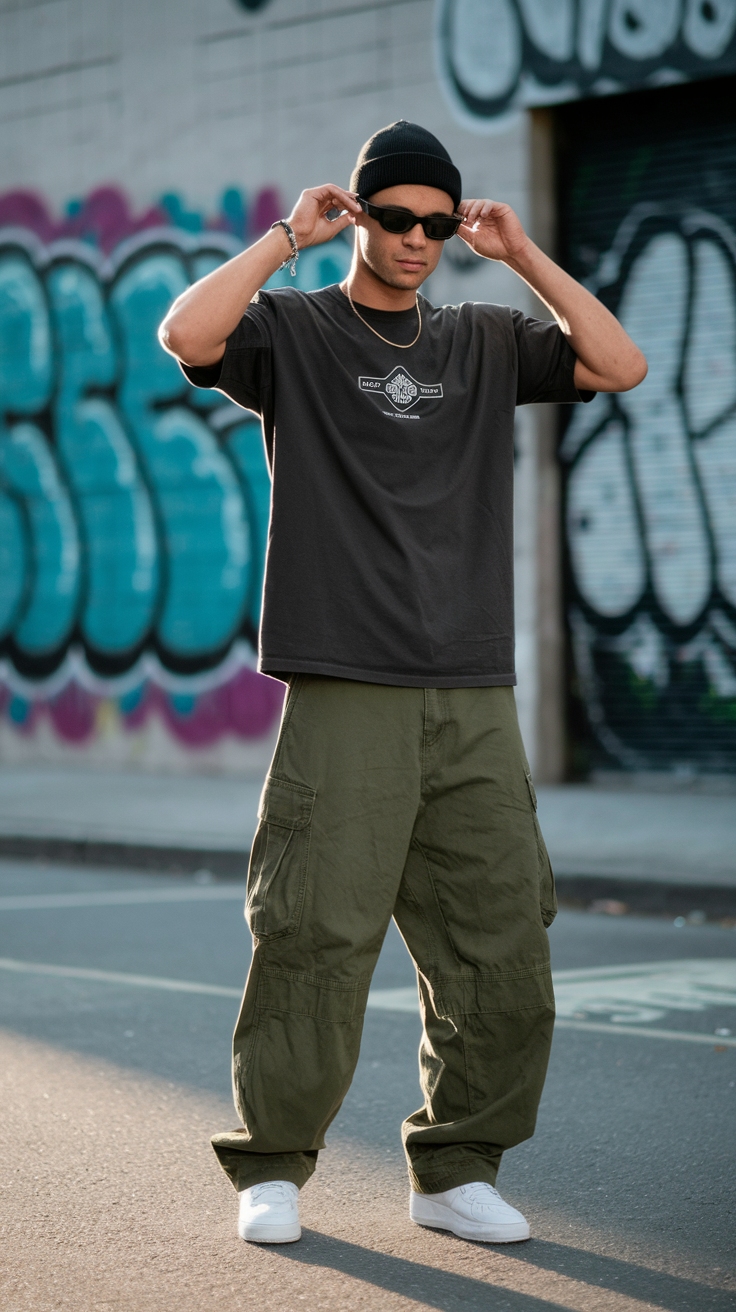 Casual Baggy Cargo Pants Outfit Men for Comfort outfit idea