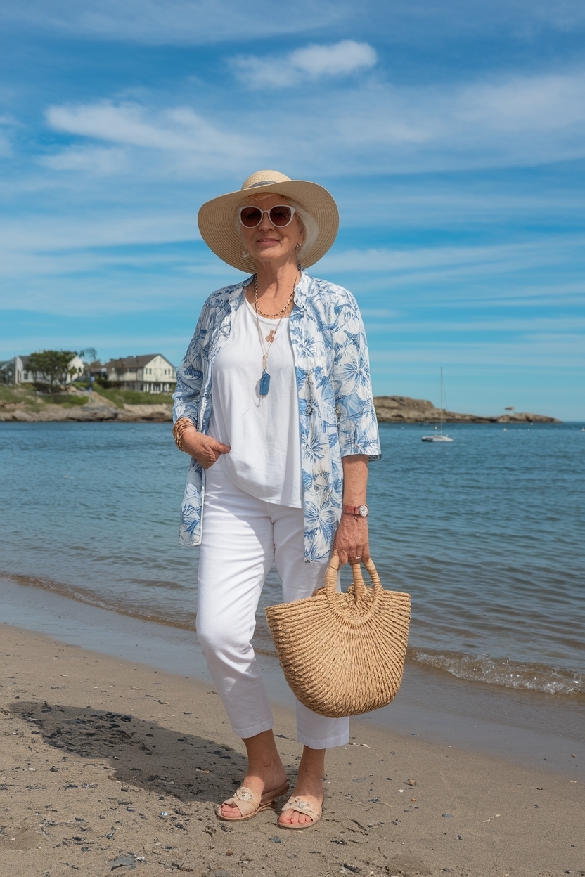 Beach Outfit for Older Women Over 50: Chic Choices outfit idea