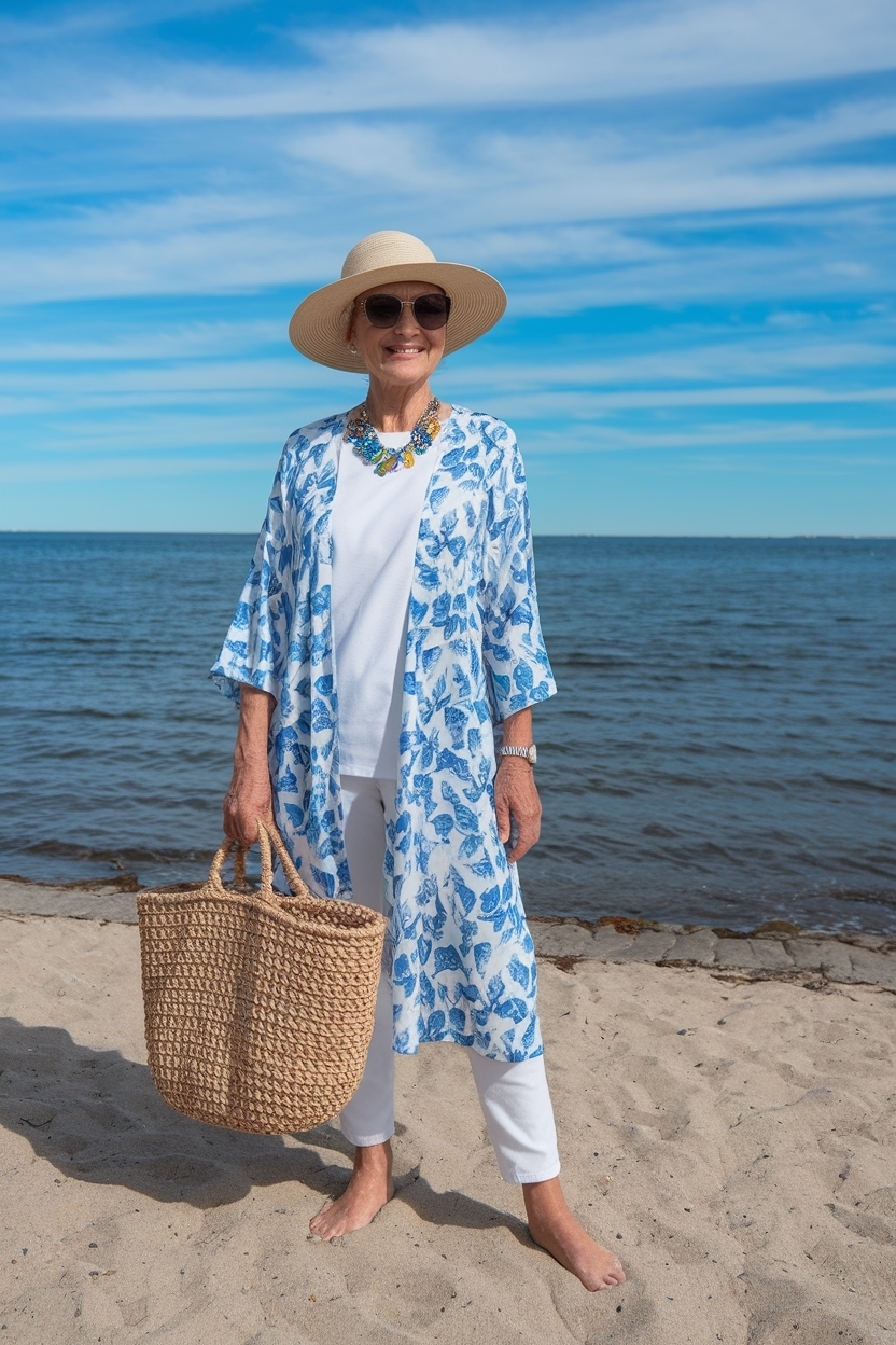 Beach Outfit for Older Women Over 60: Stay Stylish outfit idea