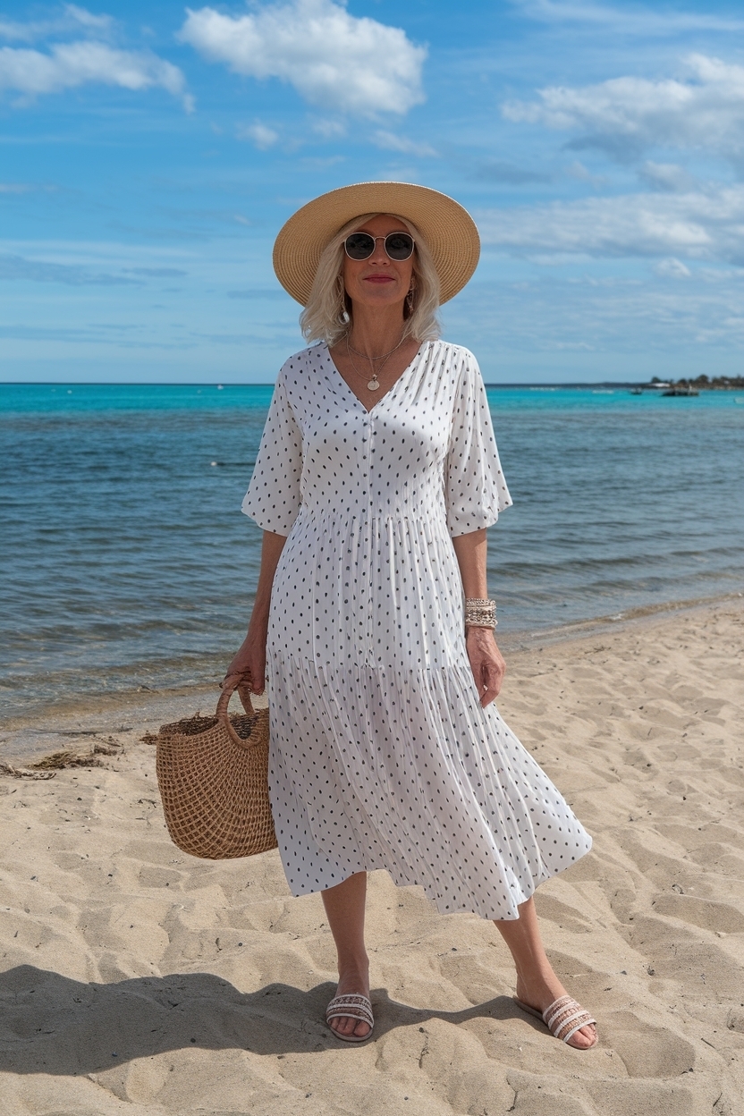Beach Outfit for Women Over 50: Effortless Summer Looks outfit idea