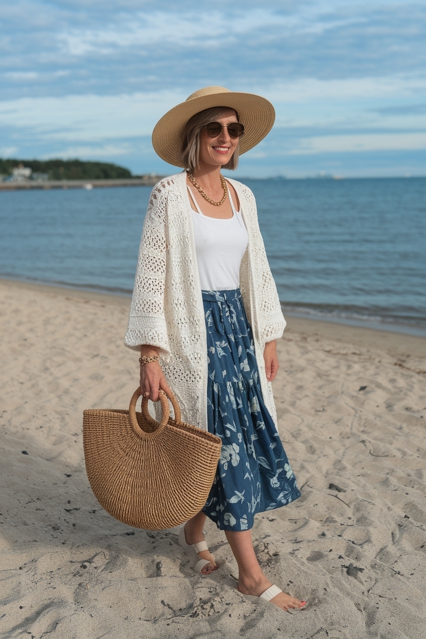 Chic Beach Outfit Women Over 40 Fashion Ideas to Try outfit idea