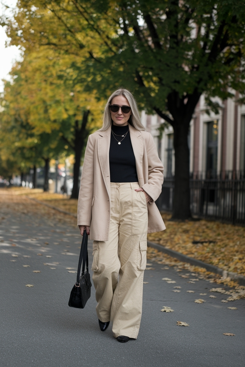 Beige Cargo Pants Outfit Fall: Style Tips and Ideas outfit idea