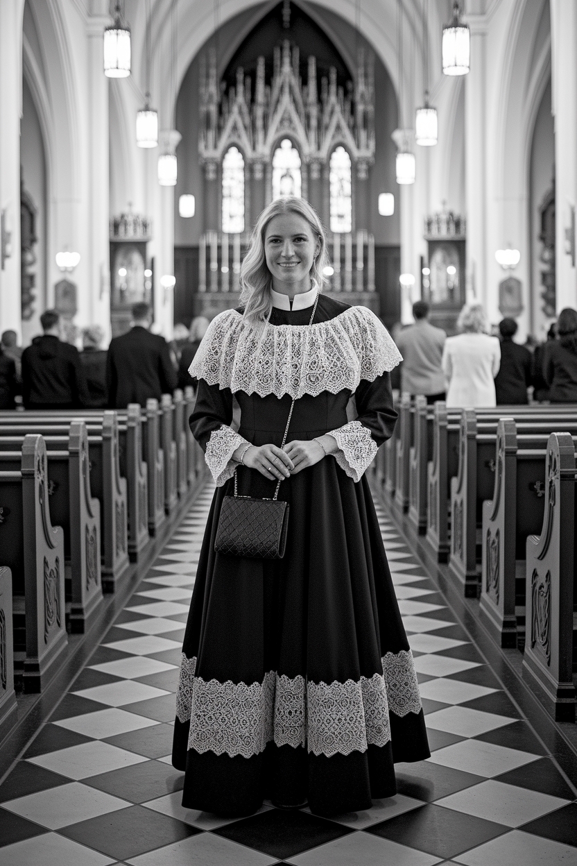 Elegant Black and White Church Outfit Ideas for 2023 outfit idea