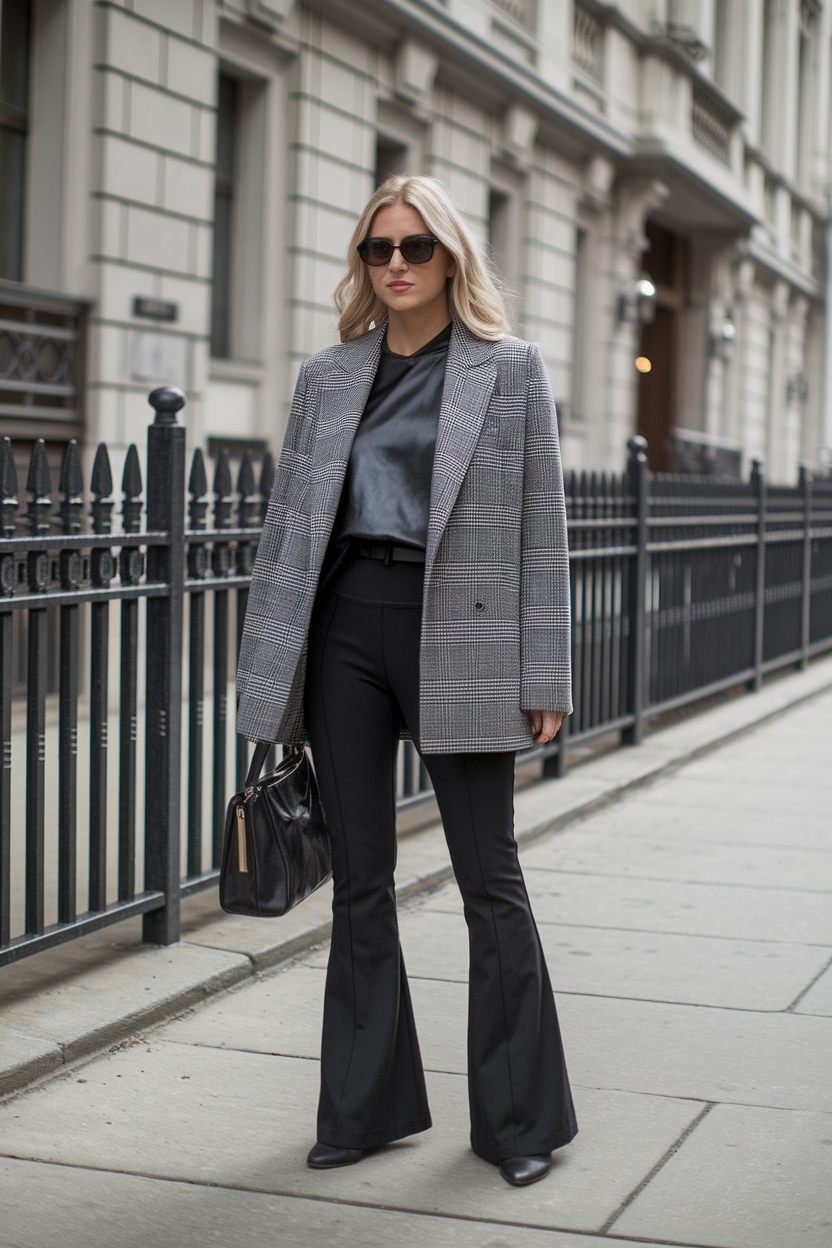 Black Flared Leggings Outfit Casual: Comfort Meets Fashion outfit idea