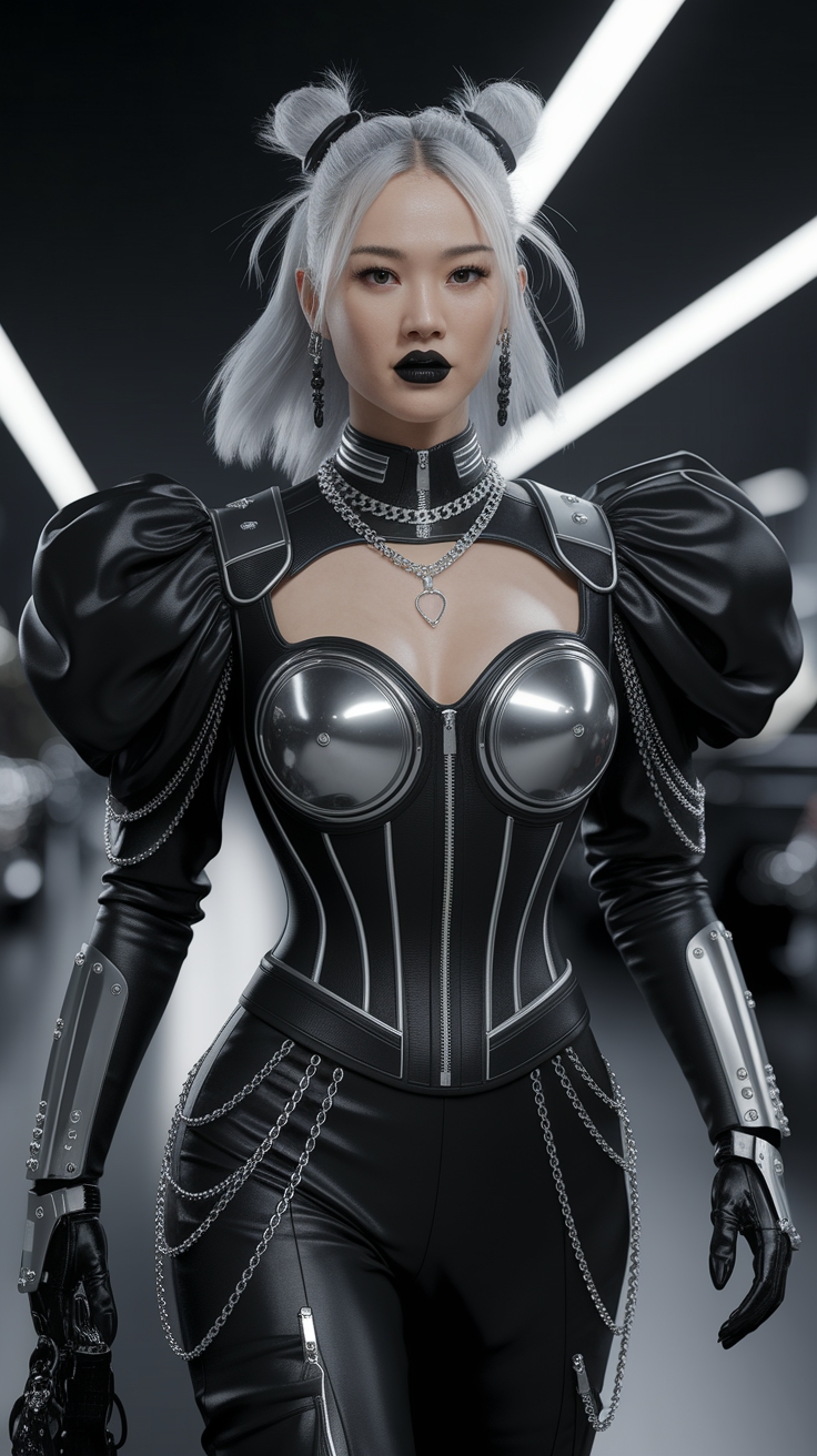 Black Futuristic Fashion: Edgy and Elegant outfit idea