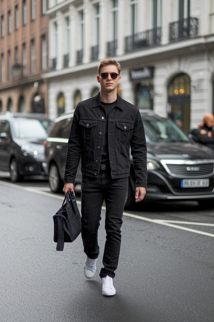 Black Jeans Outfit Mens Street Fashion: Urban Trends to Try outfit idea