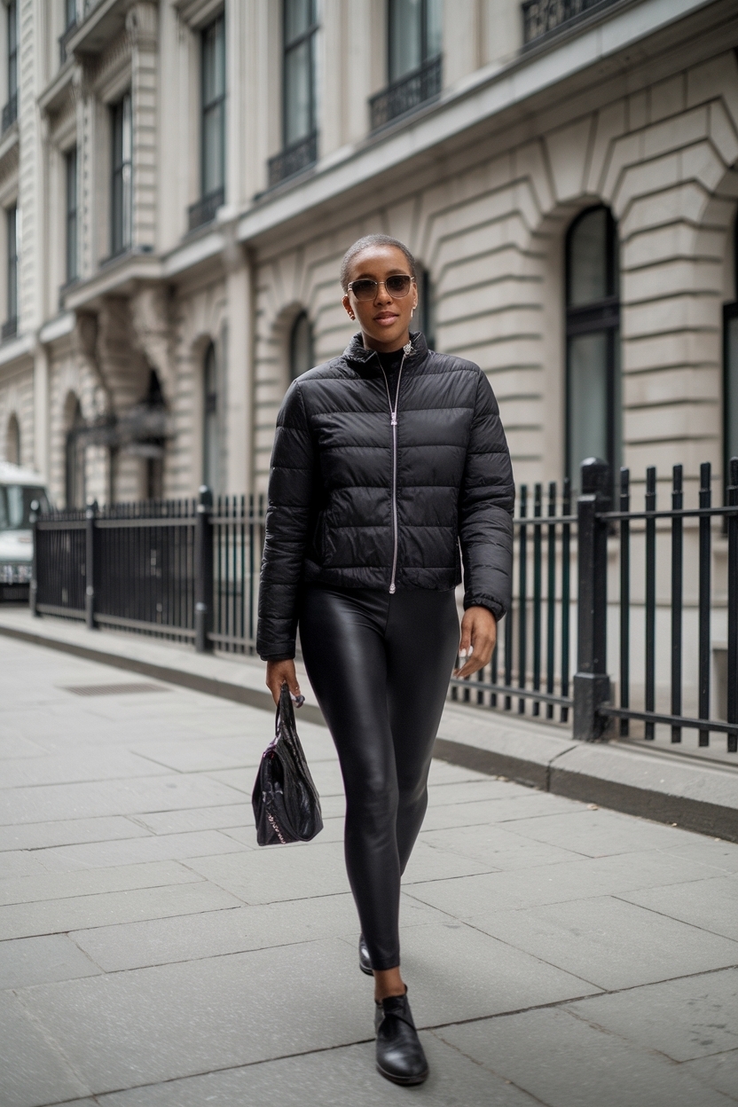 Black Leggings Outfit Black Women: Chic and Comfortable Styles outfit idea