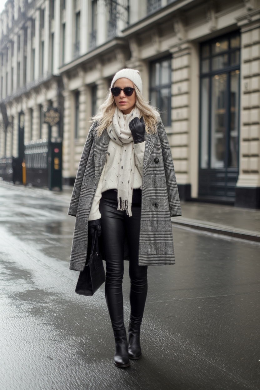 Black Leggings Outfit Winter Casual: Warmth with a Trendy Twist outfit idea