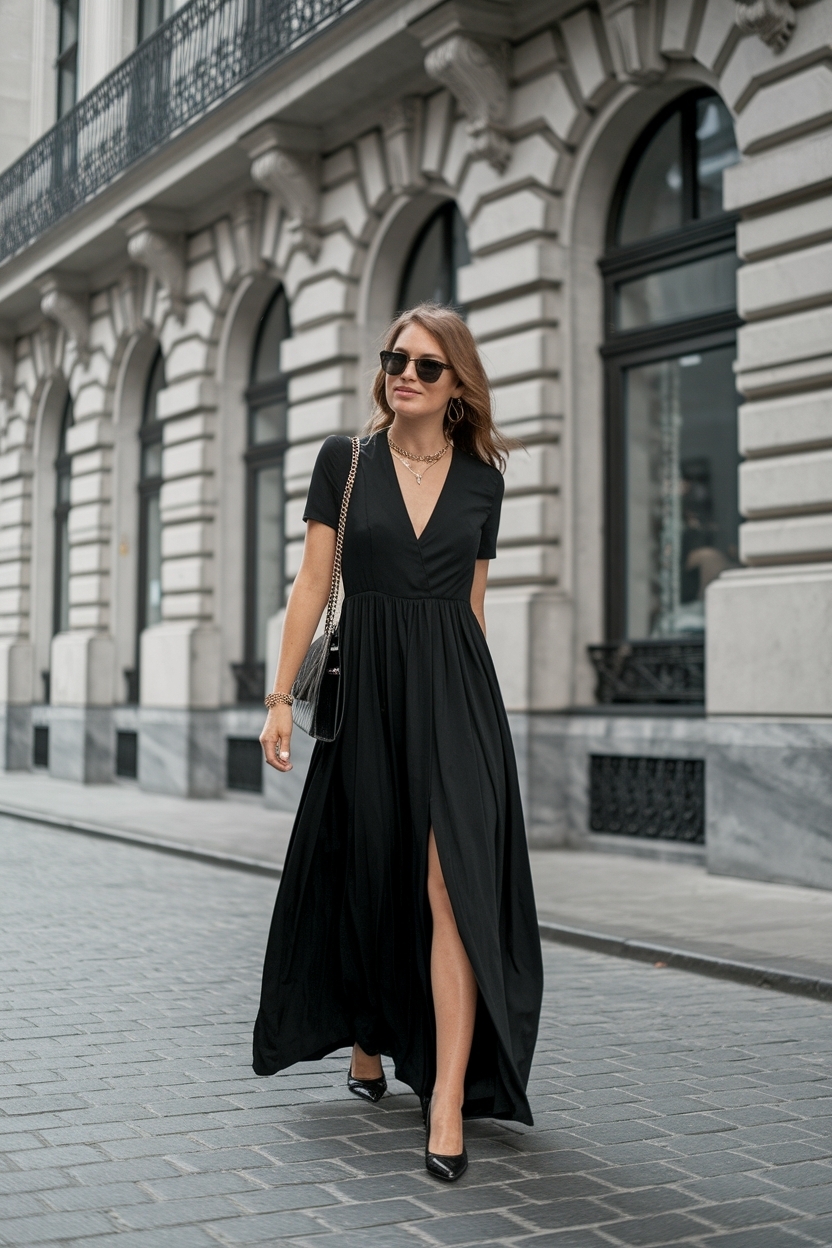 Black Maxi Dress Outfit Ideas for Effortless Elegance outfit idea