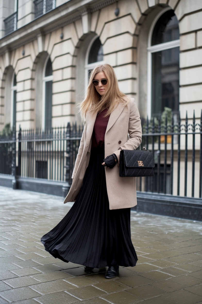 Black Maxi Skirt Outfit Winter: Stay Chic and Cozy outfit idea