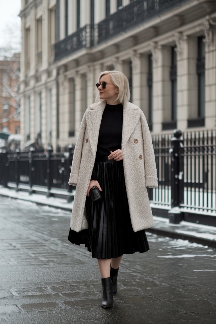 Black Midi Skirt Outfit Winter: Versatile Fashion Choices outfit idea