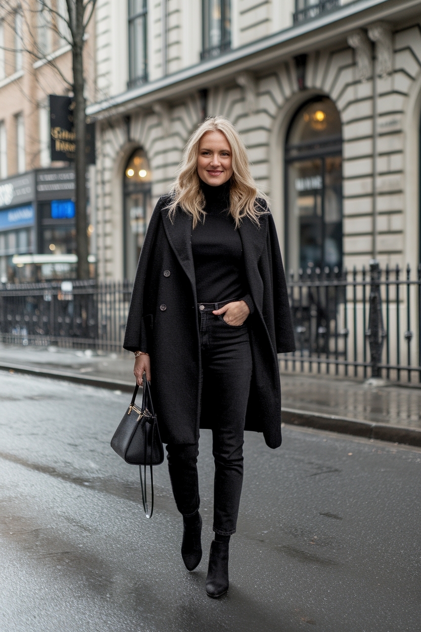 Black Mom Jeans Outfit Winter Casual: Style Tips and Ideas outfit idea