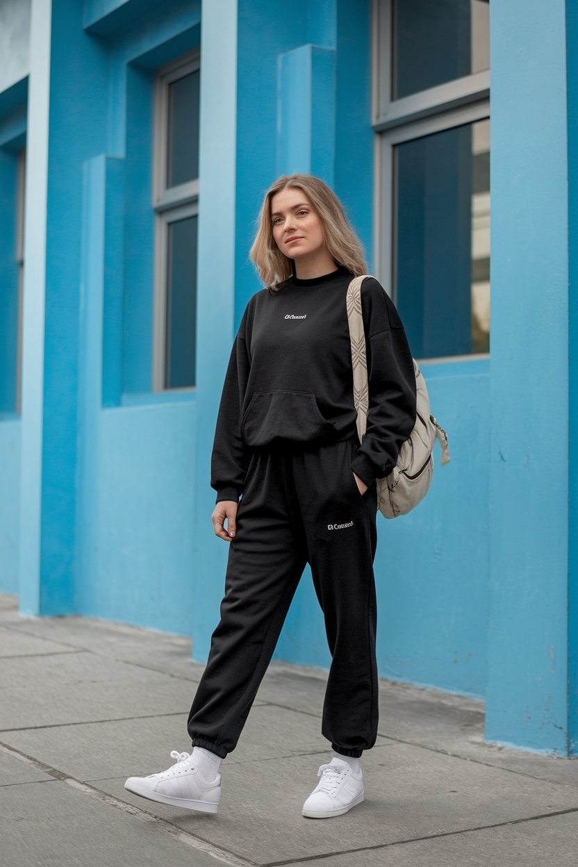 Black Sweatpants Outfit for School: Style Tips and Ideas outfit idea