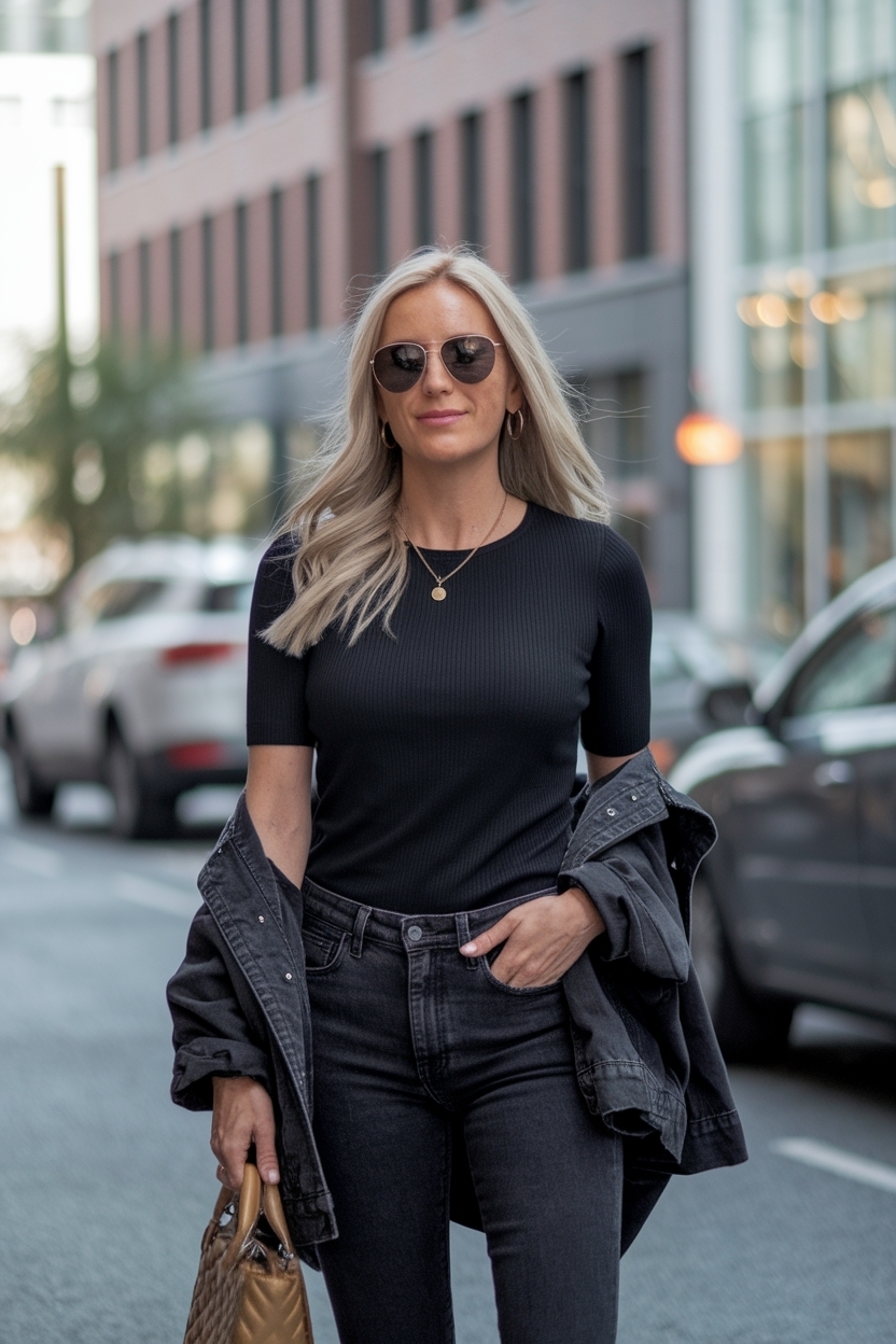 Black Top and Jeans Outfit: Perfect Pairings for Every Occasion outfit idea