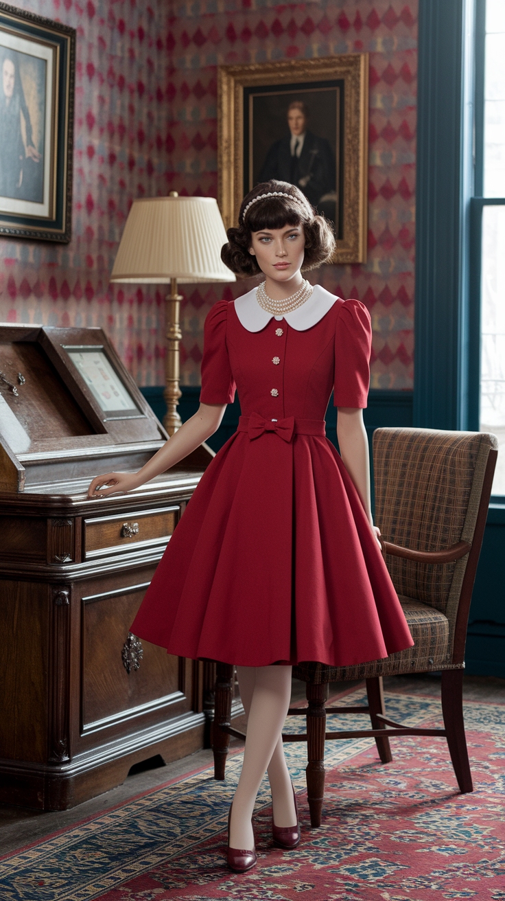 Timeless Blair Waldorf Red Dress Style Inspiration outfit idea