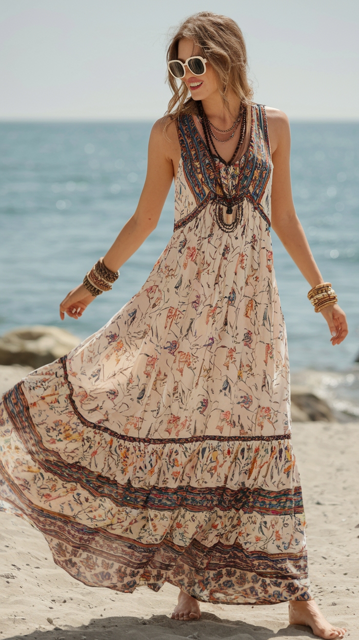 Boho Maxi Dresses: Embrace the Free-Spirited Look outfit idea