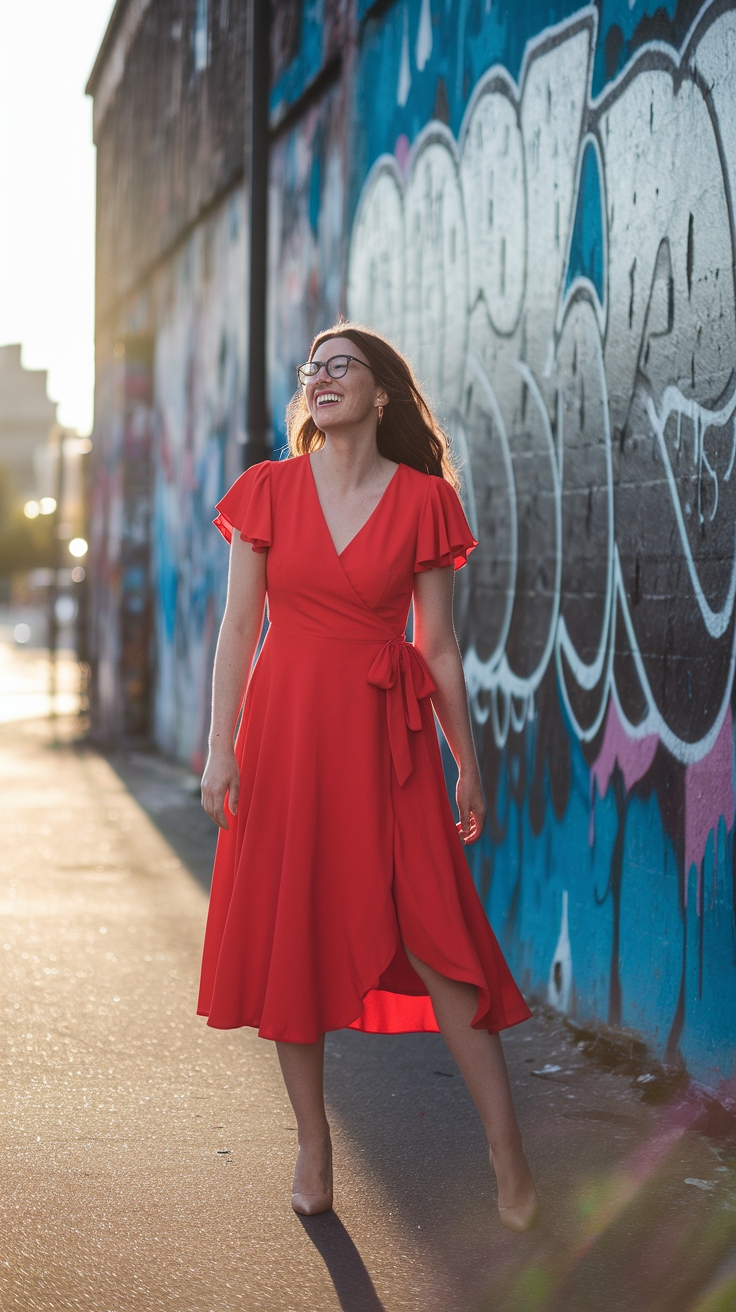 Bright Red Dress: Make a Bold Statement outfit idea