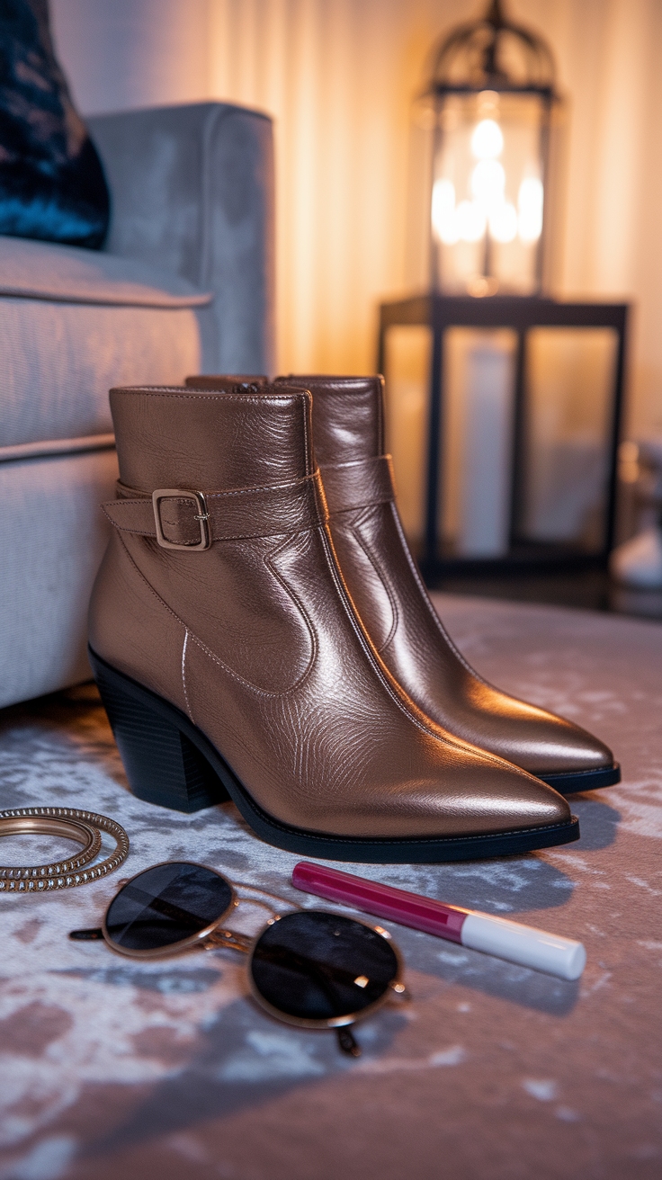 Bronze Metallic Boots: Elevate Your Fall Fashion Game outfit idea