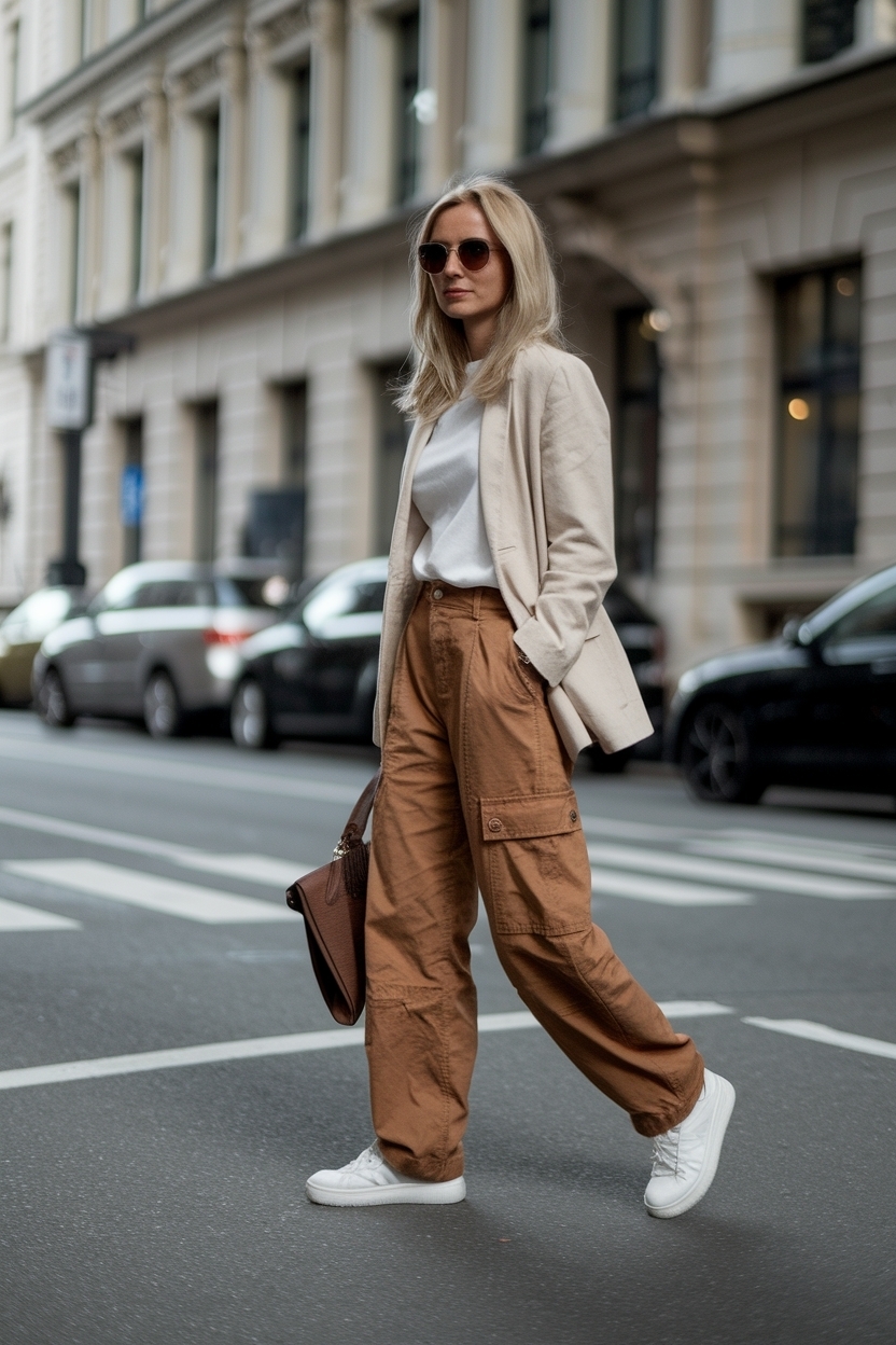 Stylish Brown Cargo Pants Outfit Women for Every Occasion outfit idea