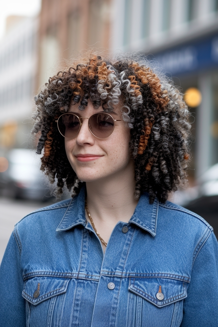 Calico Hair on Curly Hair: Embrace Your Unique Look outfit idea