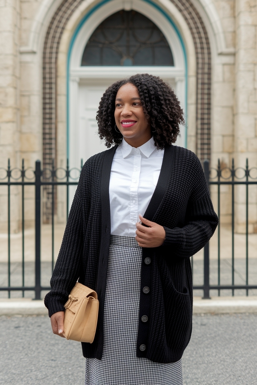 Cardigan Church Outfit Black Women: Elegant Choices outfit idea