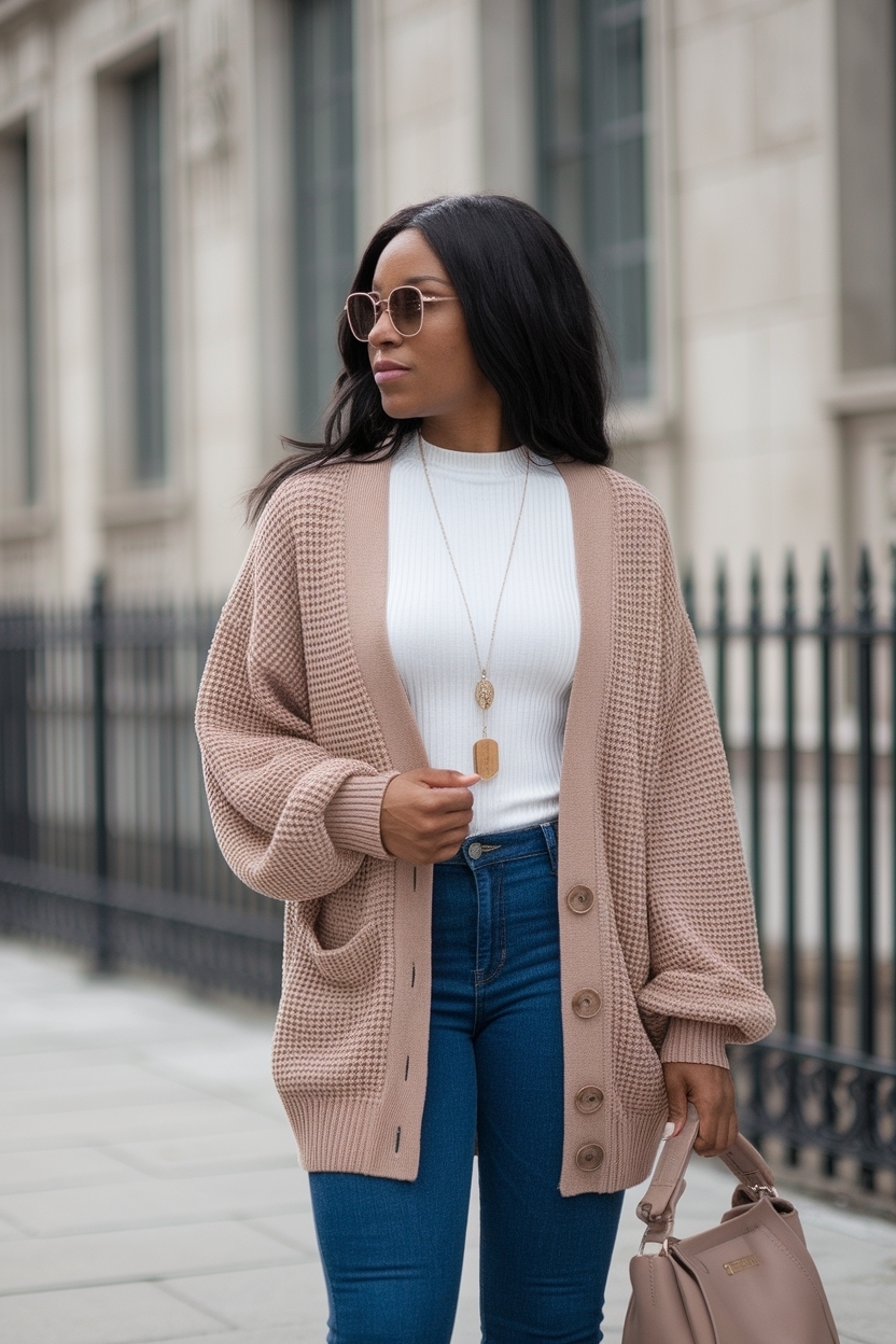 Cardigan Outfit Black Women: Versatile Wardrobe Essentials outfit idea