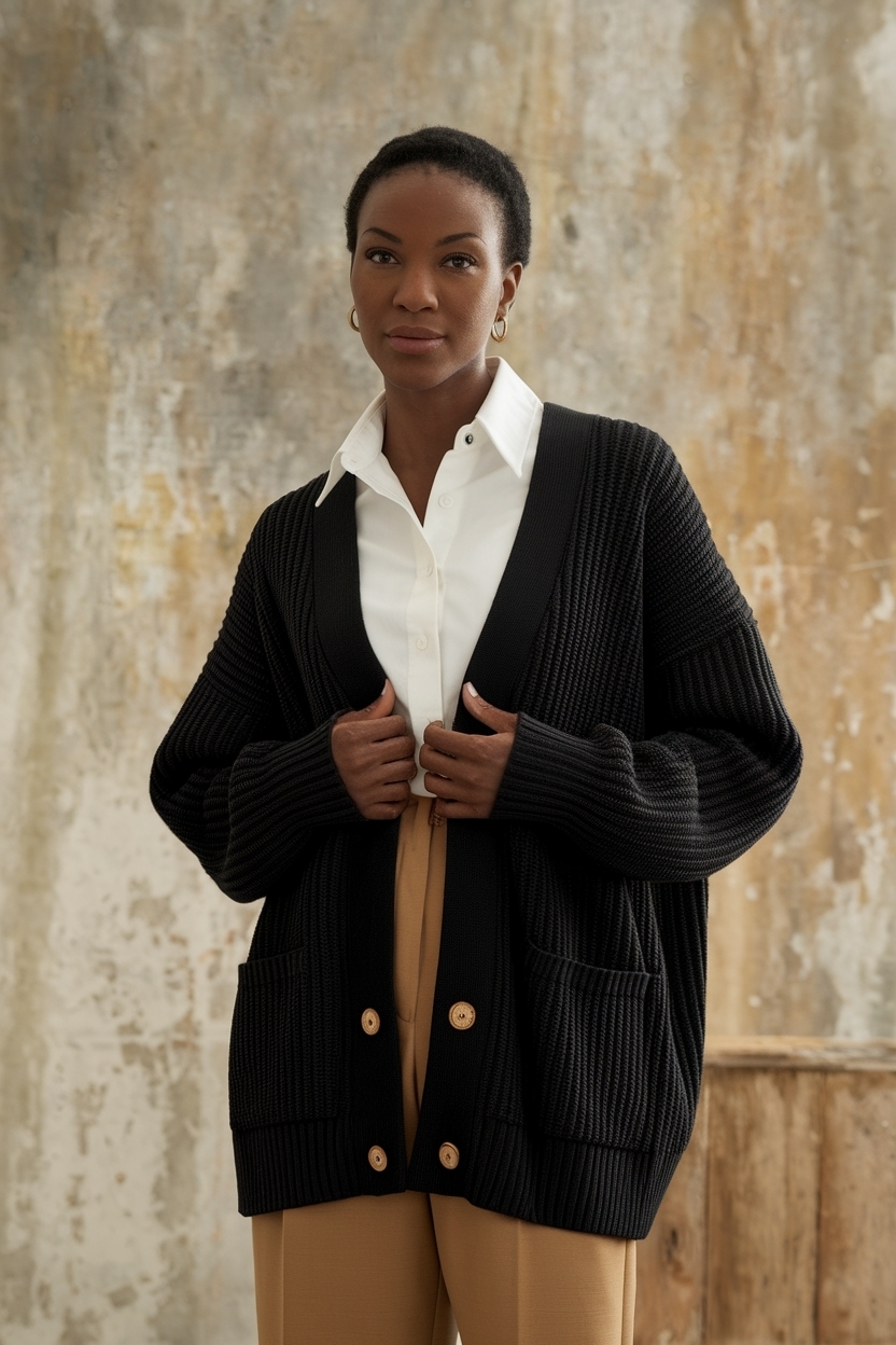 Cardigan Outfit Black Women Modest: Stylish and Respectful outfit idea
