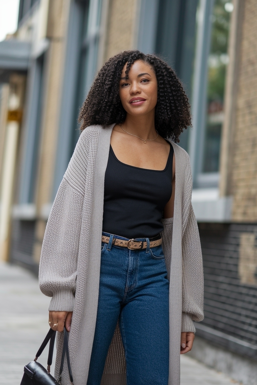 Cardigan Top Outfit Black Women: Versatile Fashion Choices outfit idea