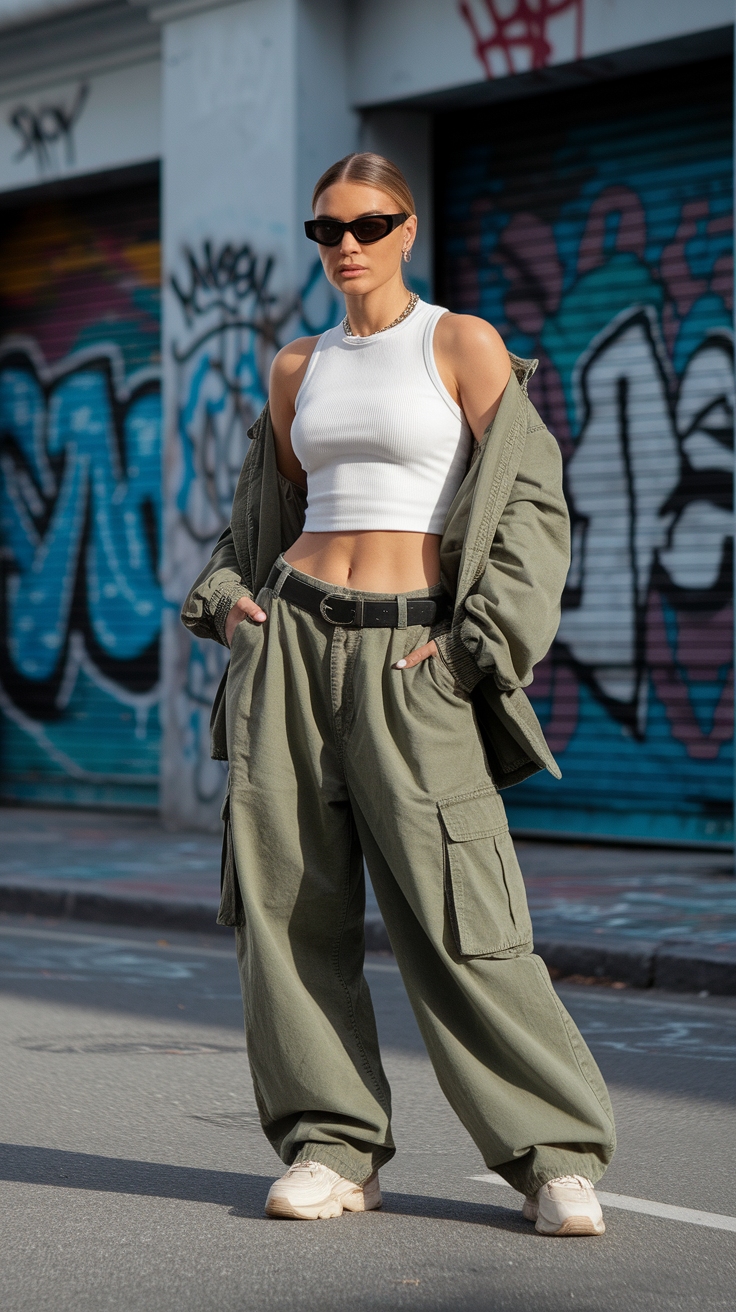 Cargo Pants Women Baggy: Fashion Meets Functionality outfit idea