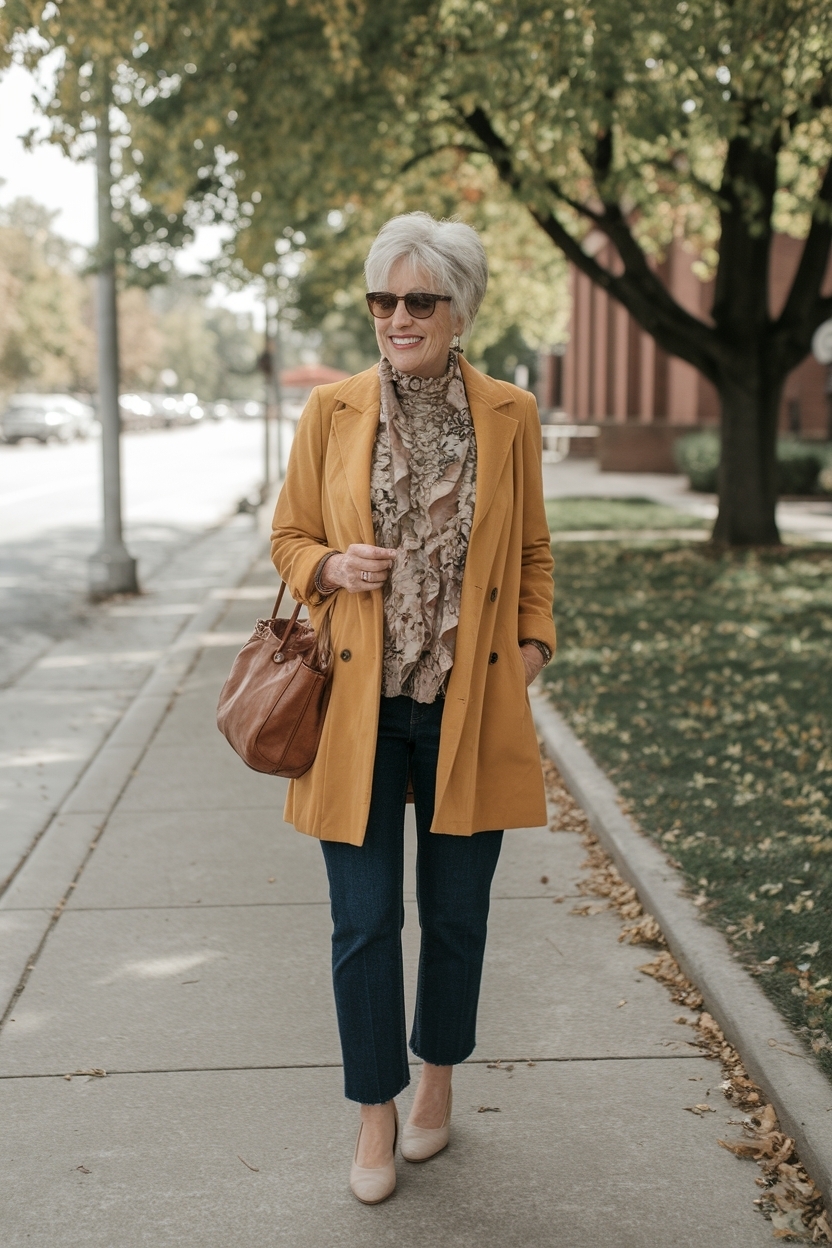 Casual Fall Outfits Women Over 60: Elegant Ensembles outfit idea