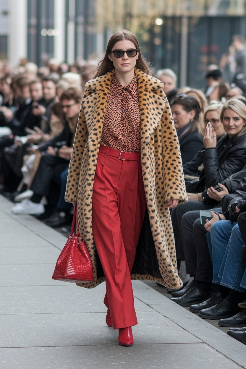 Cheetah Print and Red Outfit: A Bold Fashion Statement outfit idea