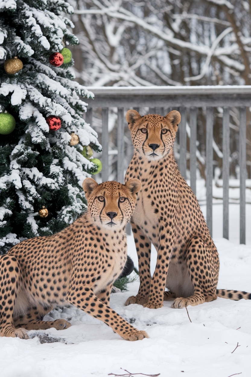 Christmas Cheetah Print Wallpaper: Festive Home Makeover outfit idea