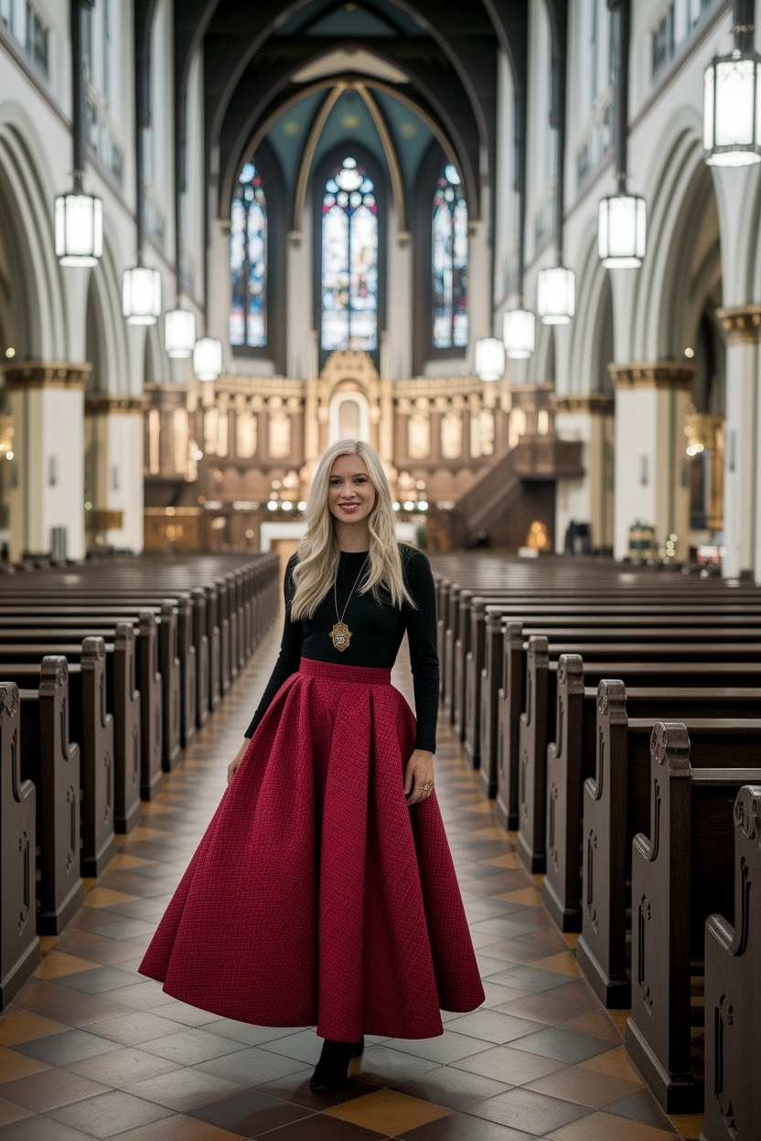 Christmas Eve Outfit Women Church: Dress to Impress outfit idea
