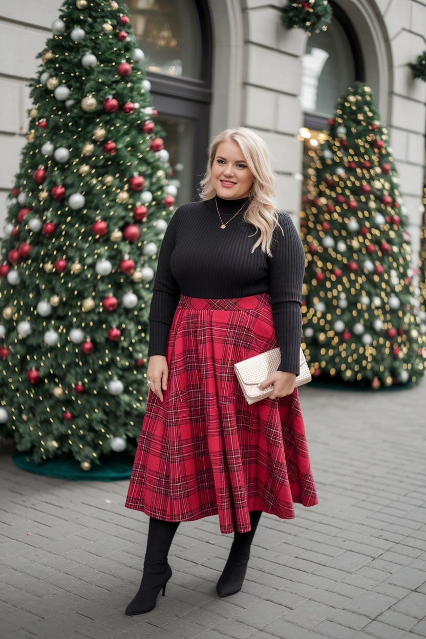 Gorgeous Christmas Party Outfits Plus Size to Flaunt outfit idea