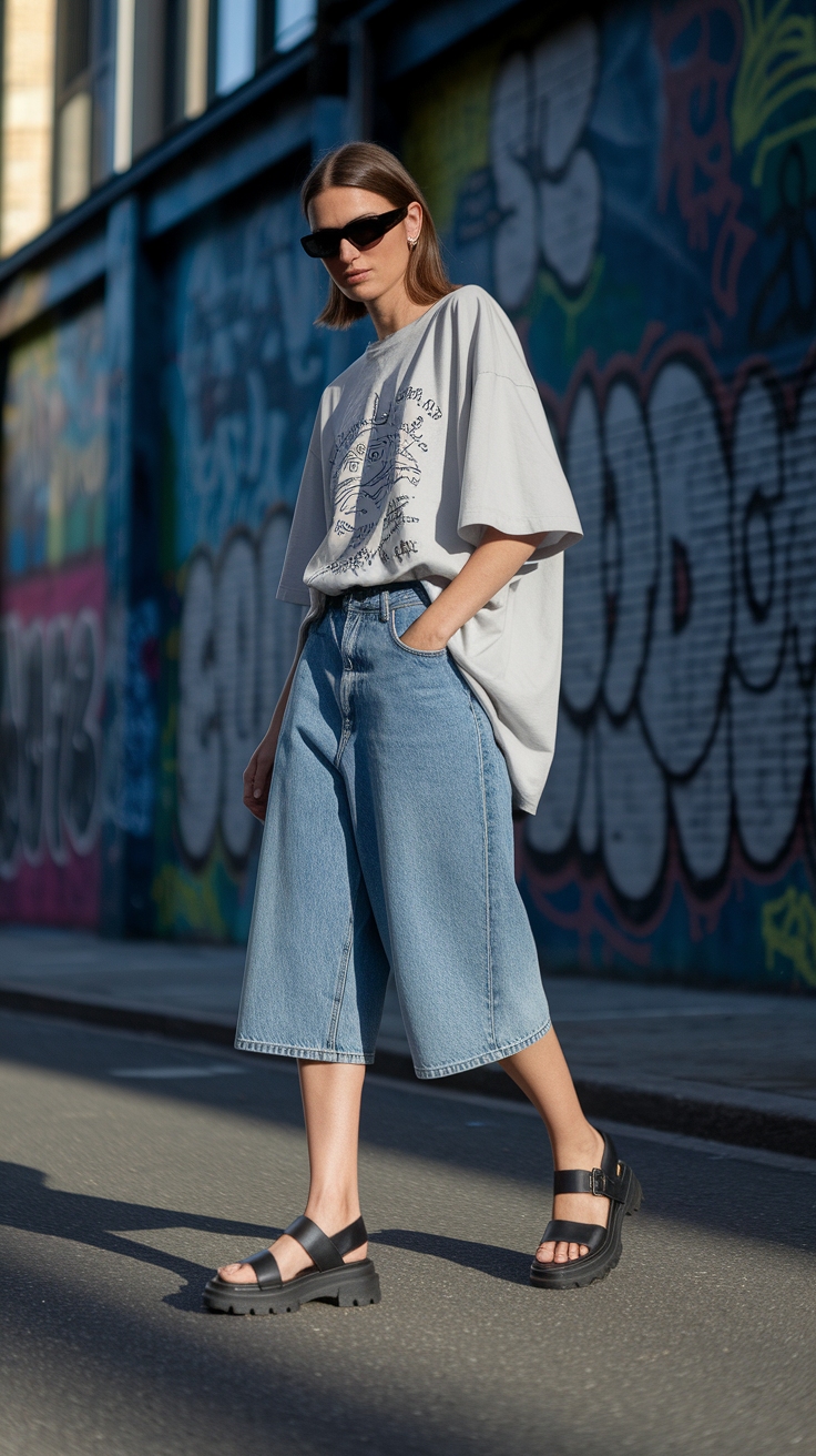 Chic Chunky Black Sandals Outfit for Casual Outings outfit idea