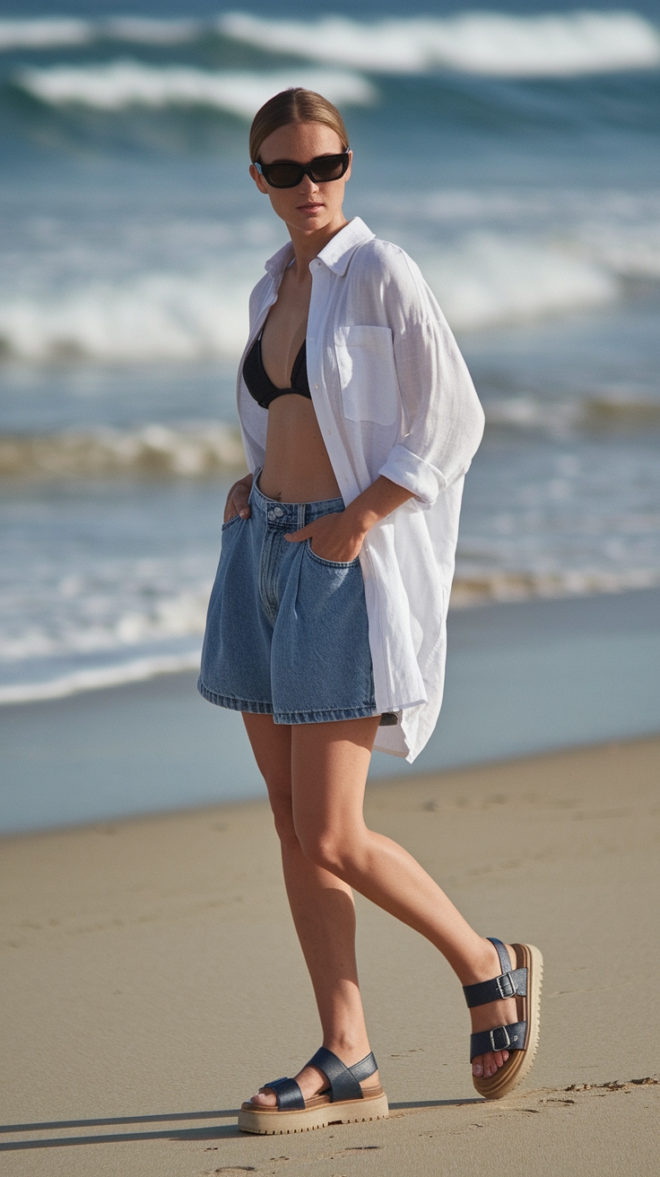 Chunky Fisherman Sandals Outfit for Summer Style outfit idea