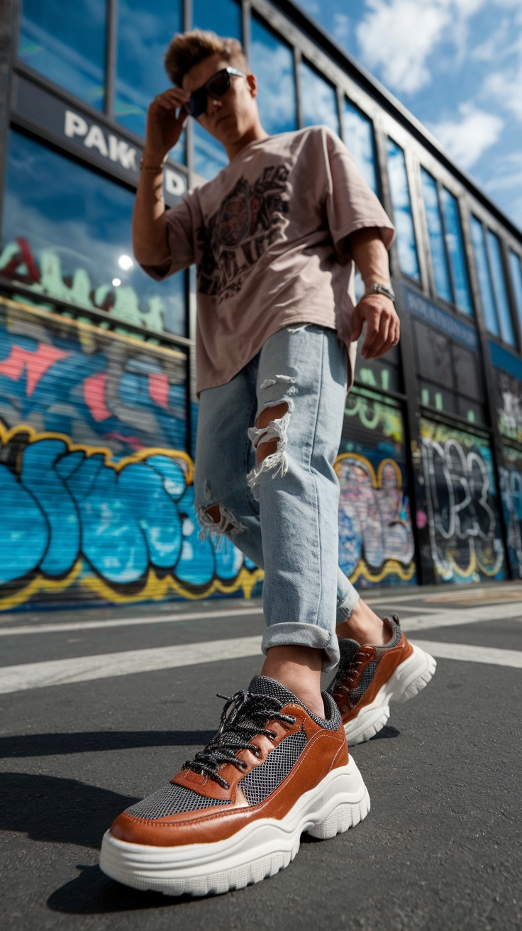 Trendy Chunky Shoes Men Need in Their Wardrobe outfit idea