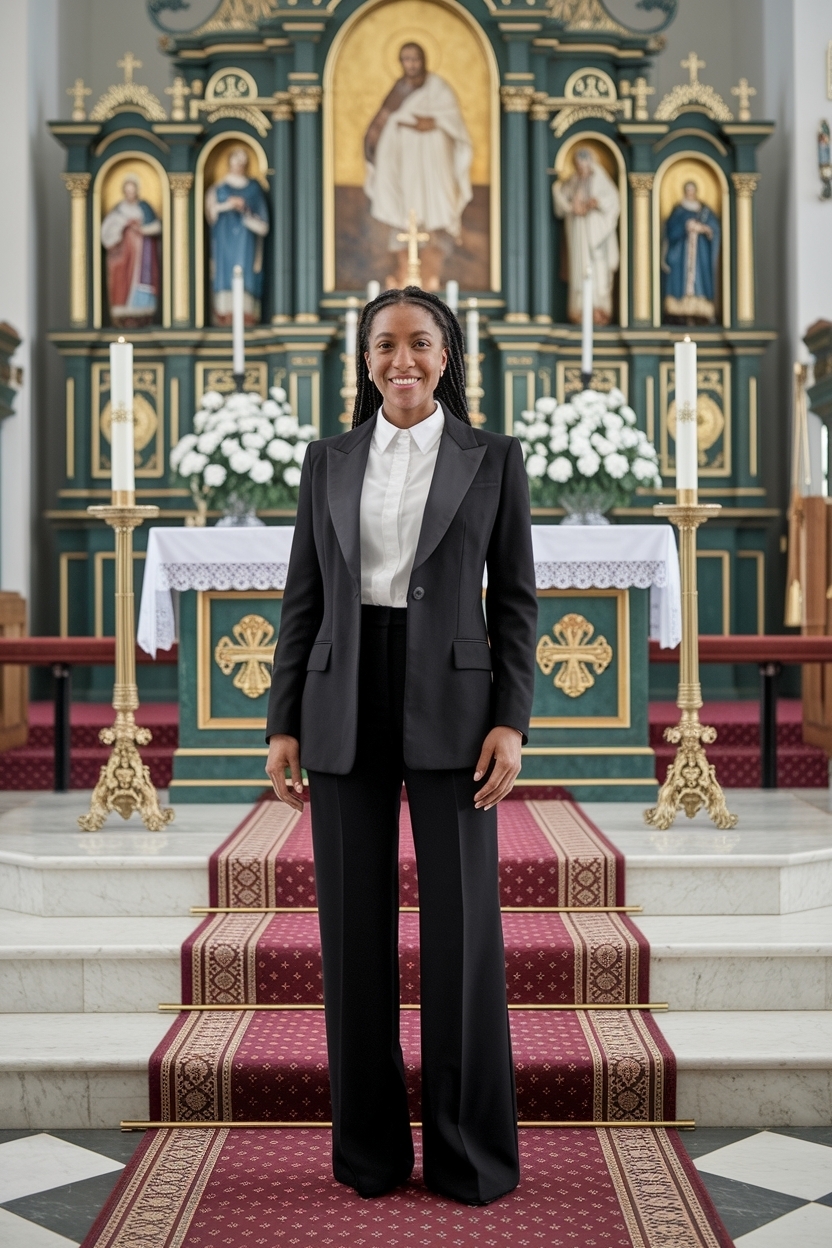 Stylish Church Outfit Black Women Trouser Ideas to Try outfit idea