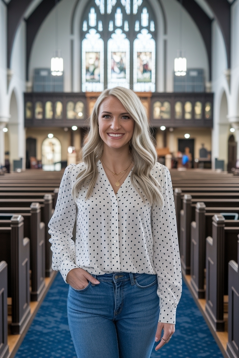 Trendy Church Outfit Button Up Women: Look Your Best outfit idea