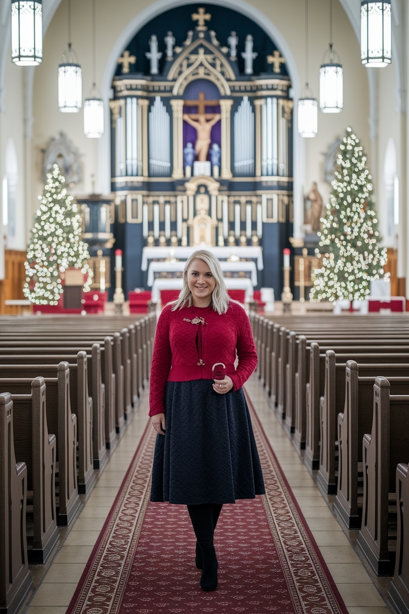 Perfect Church Outfit Christmas Eve for a Festive Look outfit idea