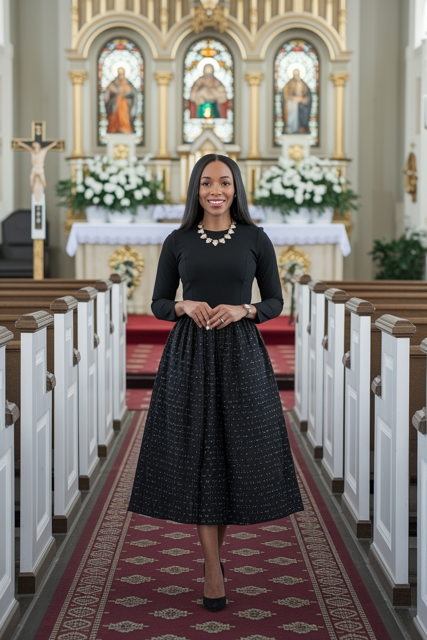 Elegant Church Outfit Dress Black Women Should Wear outfit idea