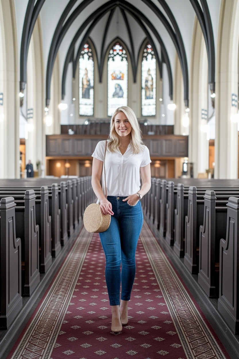 Stylish Church Outfit for Women Casual This Spring outfit idea