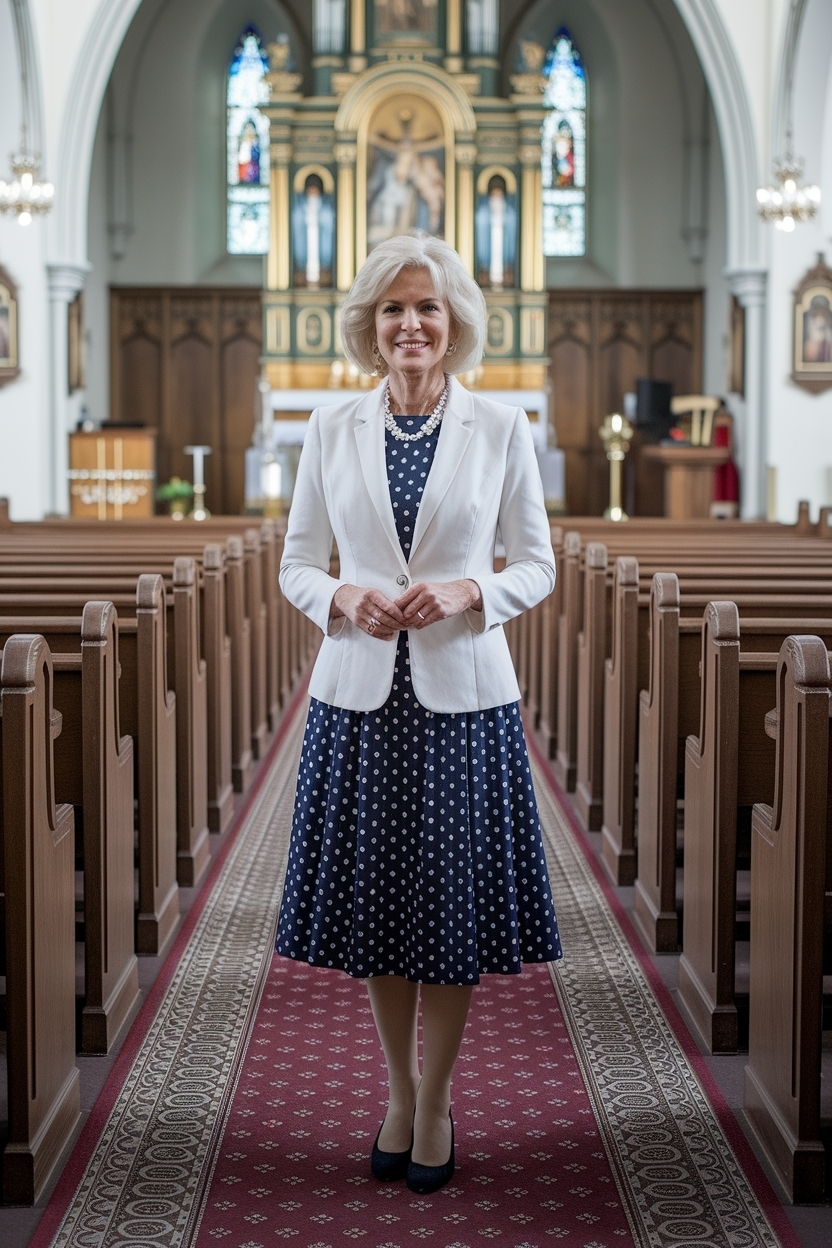 Church Outfit for Women Over 50: Elegant Jeans Combinations outfit idea