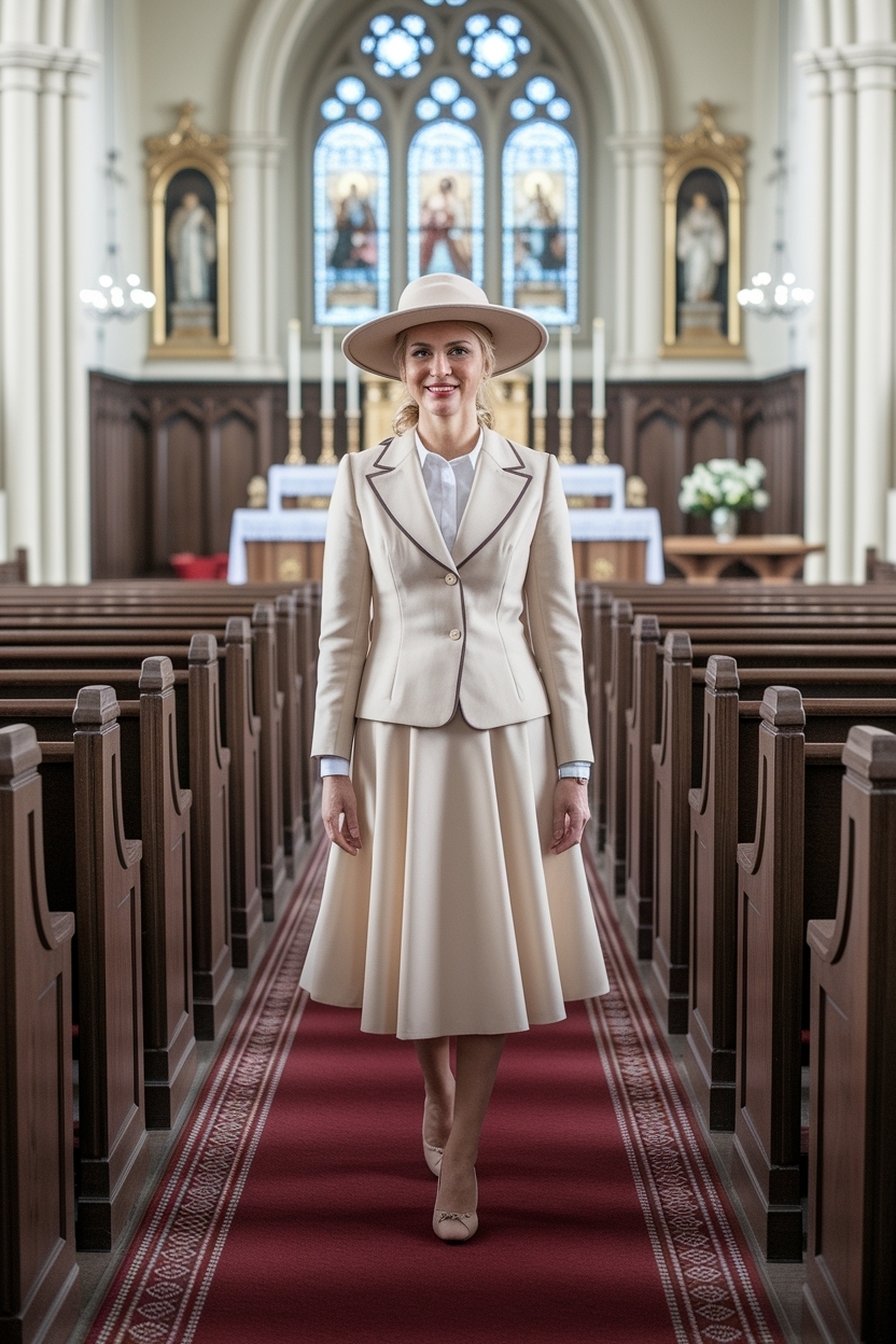 Church Outfit with Hat for Women: Accessorizing Right outfit idea