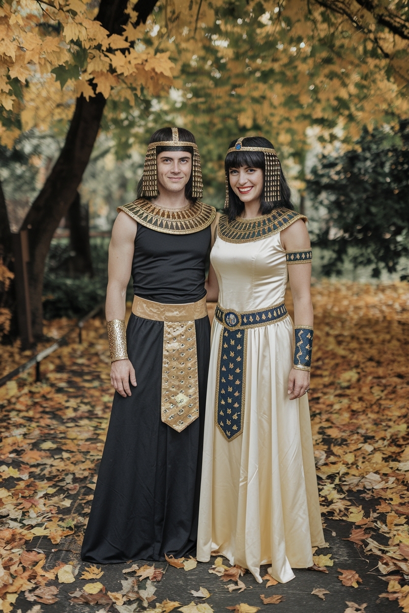 Stylish Cleopatra Halloween Costume for Couples outfit idea