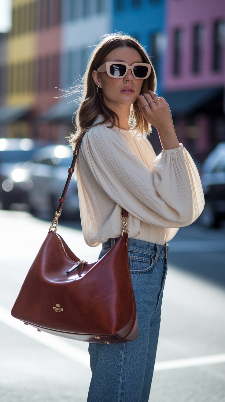 Coach Hobo Bags Outfit: Chic Accessories for Festivals outfit idea