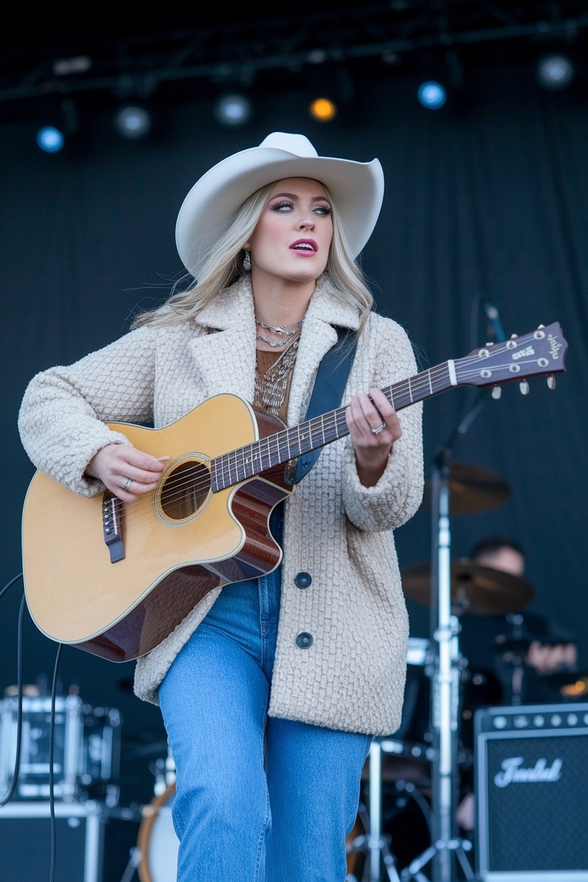 Cold Weather Country Concert Outfit: Stay Warm and Stylish outfit idea