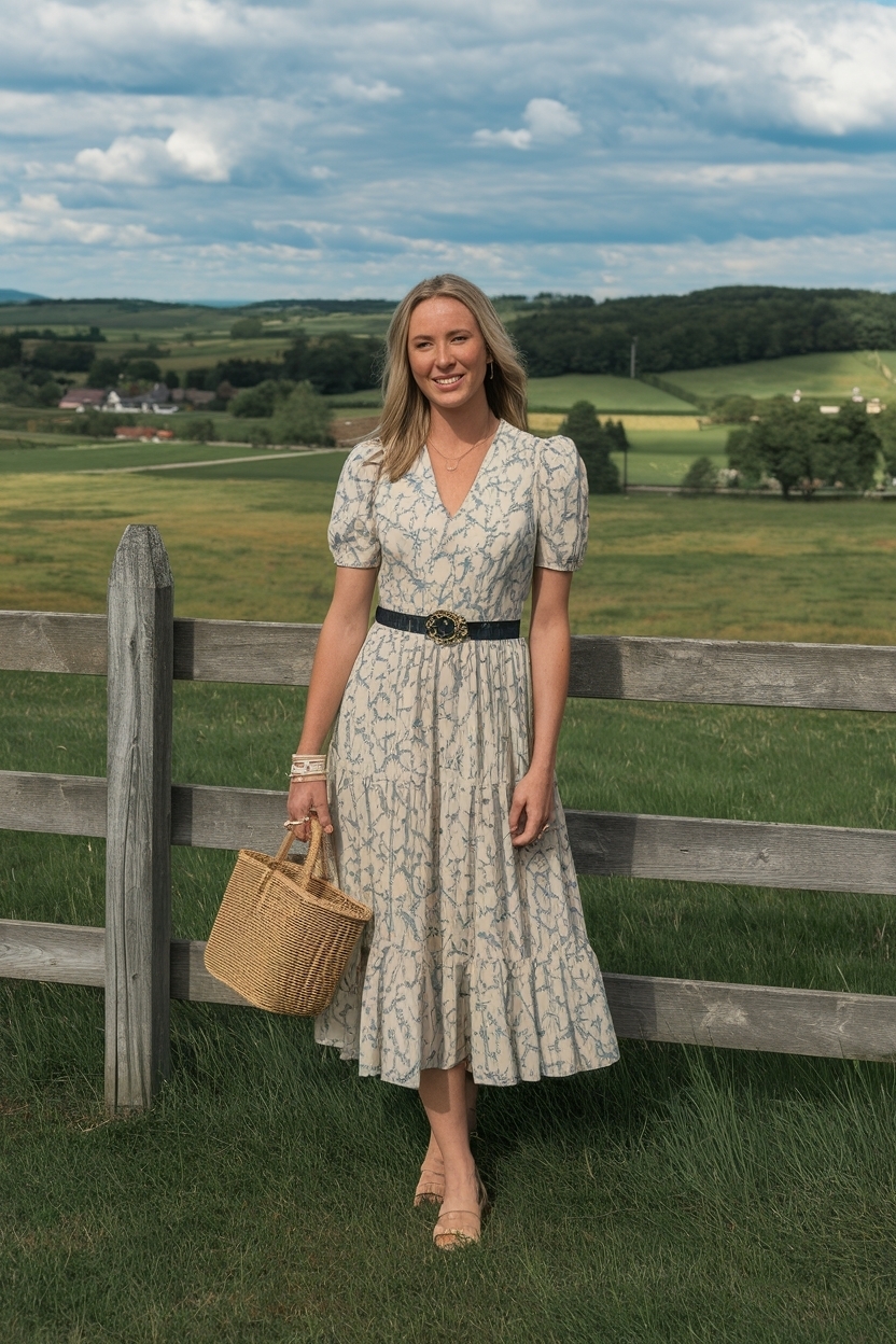 Country Side Dress to Impress Outfit for Rustic Charm outfit idea