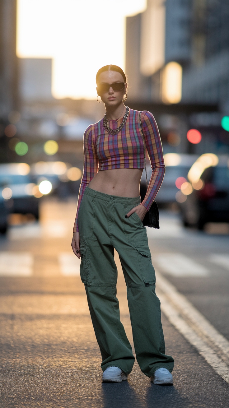 Crop Top and Cargo Pants: Fashion Meets Comfort outfit idea